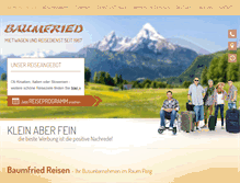 Tablet Screenshot of baumfried-reisen.at